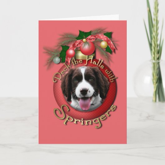 Weihnachten - Deck die Hallen Springer Spaniel Bax (Vorderseite)
