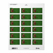 Weihnachten - Deck - Dobermänner - Rocky Adressaufkleber (Vorne)