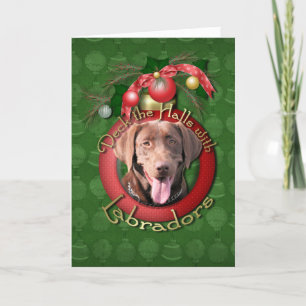 Weihnachten - Deck the Halls - Labradors - Schokol