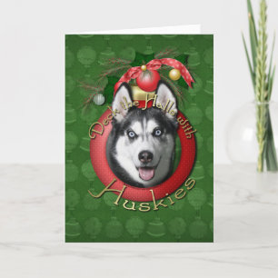 Weihnachten - Decke in den Hallen - Huskies
