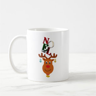 Weihnachten Deer Bells Bauble Rudolf Schneeflocken Kaffeetasse