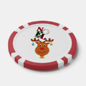 Weihnachten Deer Bells Bauble Rudolf Schneeflocken Pokerchips (Einzeln)
