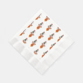 Weihnachten Deer Bells Bauble Rudolf Schneeflocken Serviette (Ecke)