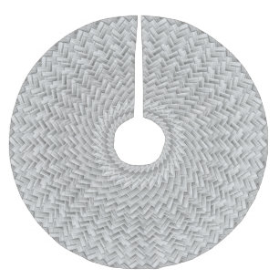 Weihnachten Deko, Silver Grey Geometric Basket Wea Polyester Weihnachtsbaumdecke