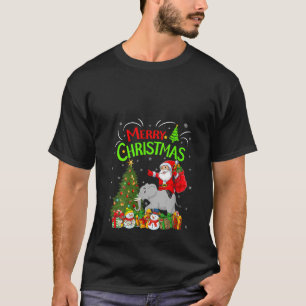 Weihnachten Dekorationen Lichter Santa Riding Elep T-Shirt