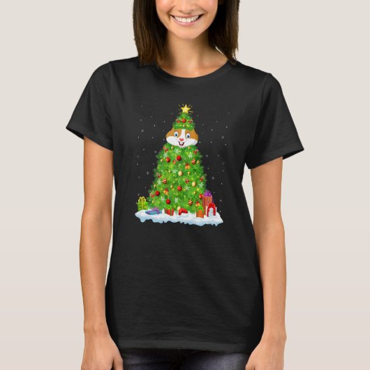 Weihnachten Dekorationen Lichter Weihnachtsmann We T-Shirt (Vorderseite)