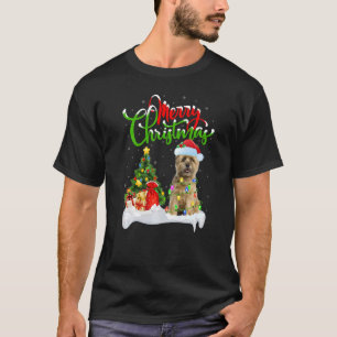 Weihnachten Dekorationen Santa Cairn Terrier Dog W T-Shirt