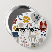 Weihnachten - Dekorationen Santa Tree Button (Vorne & Hinten)