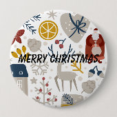 Weihnachten - Dekorationen Santa Tree Button (Vorderseite)