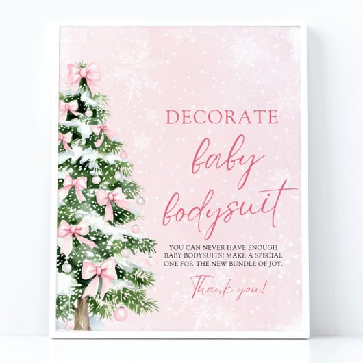 Weihnachten Dekorieren Baby Bodysuits Baby Shower  Poster