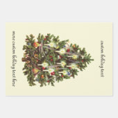 Weihnachten, dekorierter Viktorianischer Baum Geschenkpapier Set (Vorderseite)