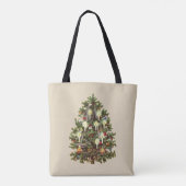 Weihnachten, dekorierter Viktorianischer Baum Tasche (Rückseite)