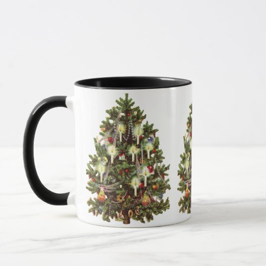 Weihnachten, dekorierter Viktorianischer Baum Tasse (Links)