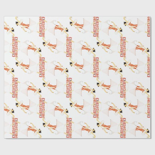 Weihnachten der 1920er geschenkpapier (Flach)