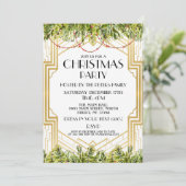 Weihnachten der 20er Jahre Einladung Art Deco Gats (Stehend Vorderseite)