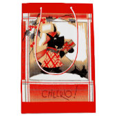 Weihnachten der 30er Jahre sagt Scottie dog "Cheer Mittlere Geschenktüte (Vorderseite)
