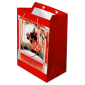 Weihnachten der 30er Jahre sagt Scottie dog "Cheer Mittlere Geschenktüte (Rückseite Schrägansicht)