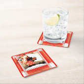 Weihnachten der 30er Jahre sagt Scottie dog "Cheer Rechteckiger Pappuntersetzer (Vor Ort)