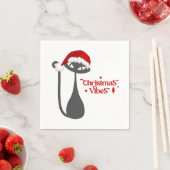 Weihnachten der 50er Jahre Atomic Cat Serviette (Beispiel)