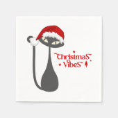 Weihnachten der 50er Jahre Atomic Cat Serviette (Vorderseite)