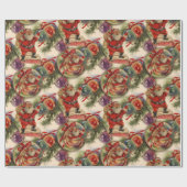 Weihnachten der 50er Jahre Geschenkpapier (Flach)