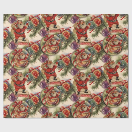 Weihnachten der 50er Jahre Geschenkpapier (Flach)