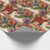 Weihnachten der 50er Jahre Geschenkpapier (Ecke)