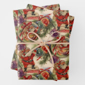Weihnachten der 50er Jahre Geschenkpapier Set (Beispiel)