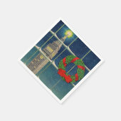 Weihnachten der 50er Jahre in der Stadt Serviette (Ecke)