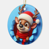Weihnachten der Albernen Rentiere Keramik Ornament (Links)