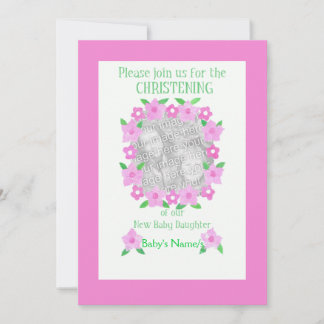 Weihnachten der Baby-Tochter-Einladung Fotokarte Einladung