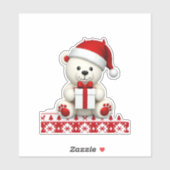 Weihnachten der Bären Aufkleber (Blatt)