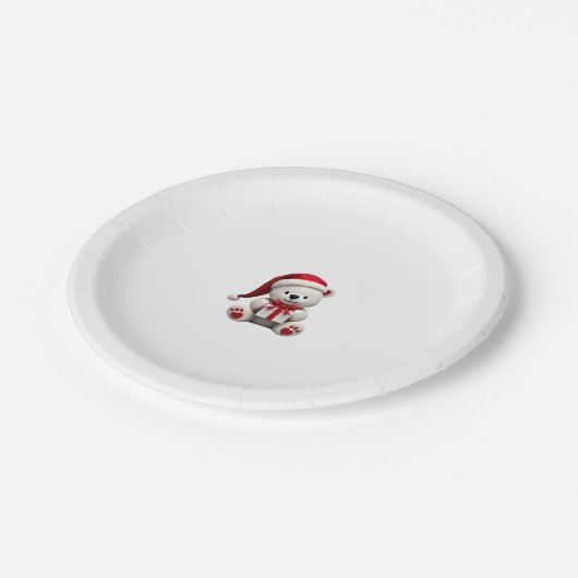 Weihnachten der Bären Pappteller (Schrägansicht)