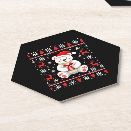 Weihnachten der Bären Untersetzer (angewinkelt)