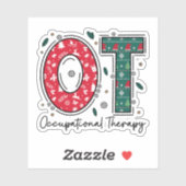 Weihnachten der Berufstherapie, OT OTA Weihnachten Aufkleber (Blatt)