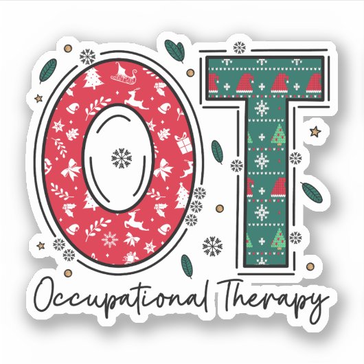 Weihnachten der Berufstherapie, OT OTA Weihnachten Aufkleber (Vorderseite)