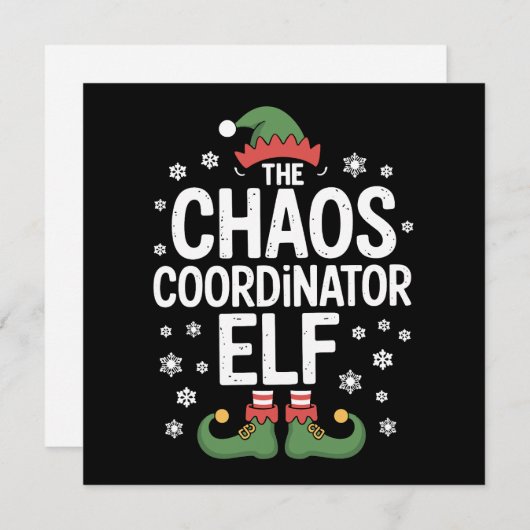 Weihnachten der Chaos-Koordinator Elf Xmas Familie (Vorne/Hinten)