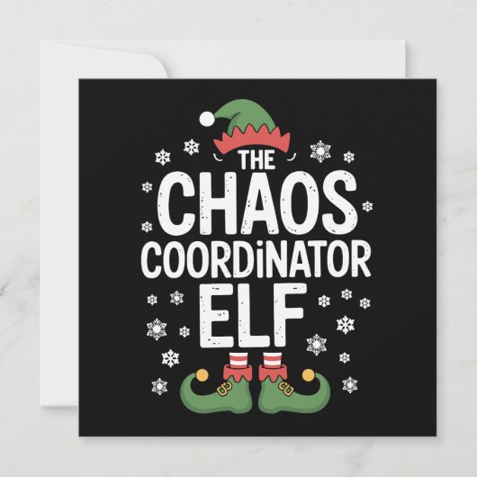 Weihnachten der Chaos-Koordinator Elf Xmas Familie (Vorderseite)