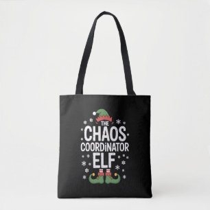 Weihnachten Der Chaos-Koordinator Elf Xmas Familie Tasche