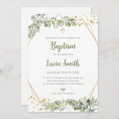 Weihnachten der Einladungen für Mädchen Taufkarten (Vorne/Hinten)