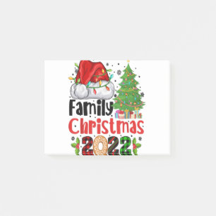 Weihnachten der Familie 2022 Matching Santa Light Post-it Klebezettel