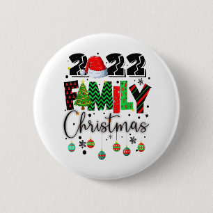Weihnachten der Familie 2022 Matching Squad Santa  Button