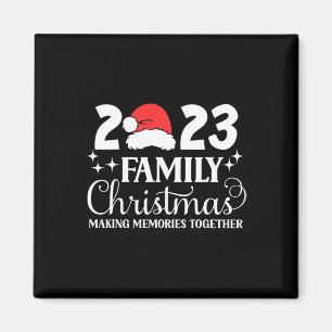 Weihnachten der Familie 2023 Matching Squad Santa Magnet
