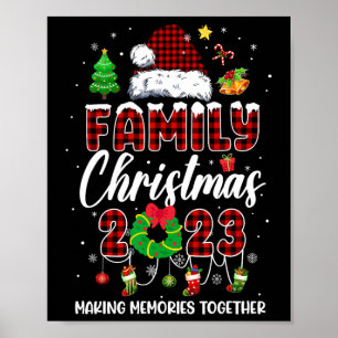 Weihnachten der Familie 2023 Matching Squad Santa Poster