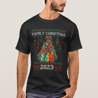 Weihnachten der Familie 2023 Pullover Ugly Chicken