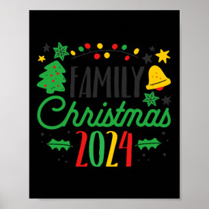 Weihnachten der Familie 2024 Matching Geschenk Wei Poster