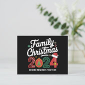 Weihnachten der Familie 2024 Matching Outfit Xmas Postkarte (Stehend Vorderseite)