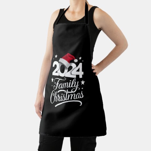 Weihnachten der Familie 2024 Matching Pajama Santa Schürze (InSitu)