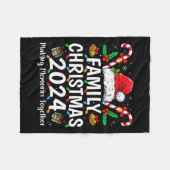 Weihnachten der Familie 2024 Matching Squad Santa Fleecedecke (Vorderseite (Horizontal))