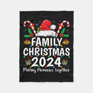 Weihnachten der Familie 2024 Matching Squad Santa  Fleecedecke